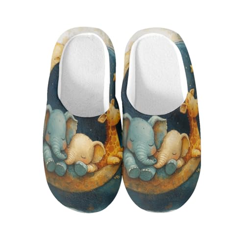 Pantoufles maison éléphant en coton pour vos moments de détente au spa et à l'hôtel