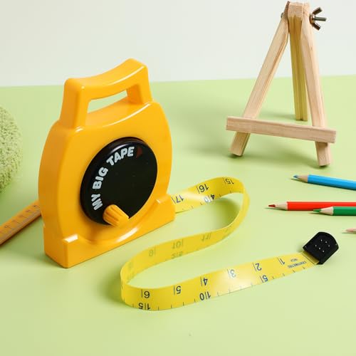 Cinta métrica infantil retráctil con pulgadas y centímetros miniatura 3