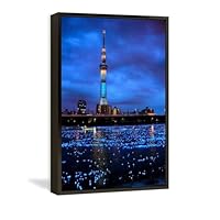 水晶絵　スカイツリー　東京　アートパネル　絵画　額縁　風景　ポスター　絵　写真 水晶絵 スカイツリー 東京 アートパネル 絵画 額縁 風景 ポスター 絵