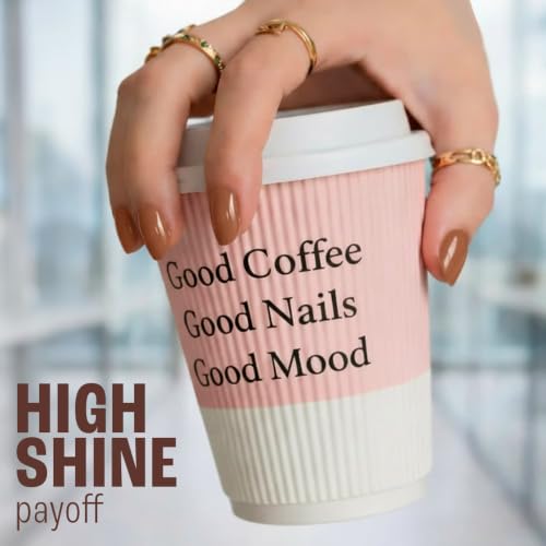 Image of Lakme 9 to 5 Overtime Shine Nail Polish - Coffee Edit-06 Caramel Drizzle 6ml