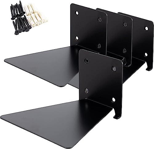 Image of ROLLYWARE Unique Design Invisible Bookshelf Floating Book Shelf Wall Mounted Shelf Holder Hanging Home Storage Rack for Home (Hold Upto 10 Books per self) Black,Pack of 2