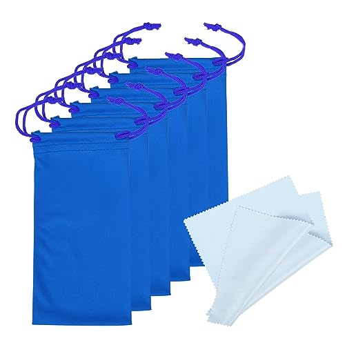 Image of PATIKIL Microfiber Glasses Bag, Sunglasses Pouch Eyeglass Bag Soft Sunglass Case with Eyeglasses Cleaning Cloth