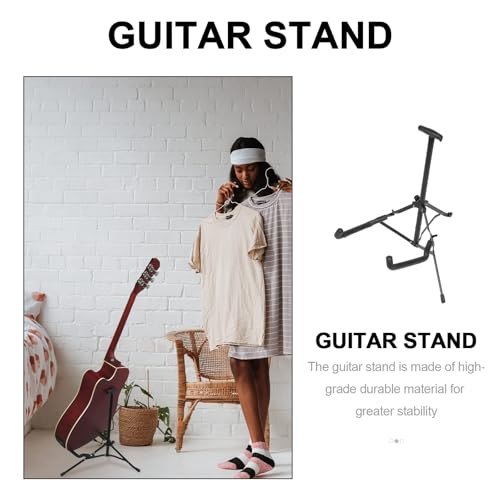 Support de guitare acoustique électrique pliable noir avec mousse Toddmomy - 4