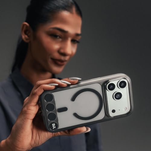 Image of DailyObjects iPhone 17 Stack Clear Classic Case Cover | Compatible with MagSafe | Camera & Body Protection | Scratch Proof | Dual Hybrid Protection | Wireless Charging - Raven Black