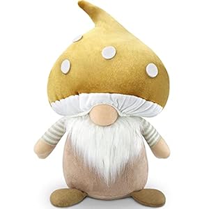 Gehydymushroomgnomepluslargespringeasterdecorationgifthandmadescandinaviantomtestuffedfarmhousedecorforhomekitchentieredtray13inchbrown Urban Country Home Decor Gehydy mushroom gnome plus large spring easter decoration gift handmade scandinavian tomte stuffed farmhouse decor for home kitchen tiered tray 13 inch brown urban country home decor