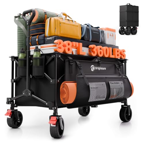 220L Heavy Duty Collapsible Wagon with All-Terrain Wheels