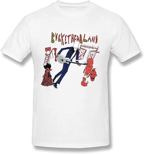 Photo de VesFy Men's Buckethead Empty Space T-Shirt (White) Size L