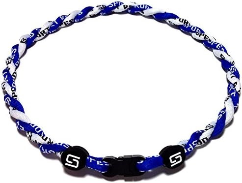 Sport Ropes Double Titanium Necklace (Blue/White, 18")