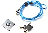 I3C Laptop Security Lock - 6.7ft Hardware Cable Lock with Adhesive Anchors for Anti-Theft - Compatible with Laptop, PC, Tablet, Monitor, Projector