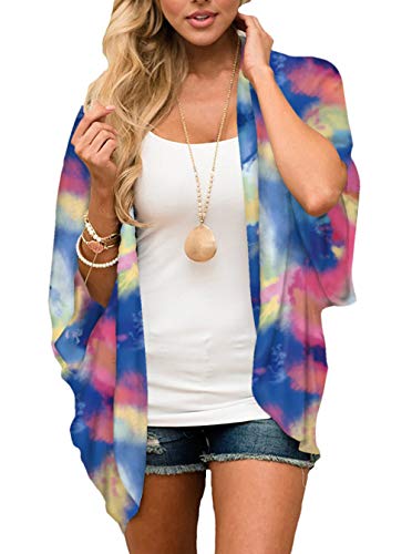 Image of CASURESS Women's Cardigan-Sheer Kimono Loose Summer Floral Print Cover Ups