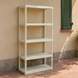 Armadio da esterno Eupen, Scaffale outdoor, Armadio balcone multiuso, Armadietto da esterno, 100% Made in Italy, 80x40h176 cm, Bianco