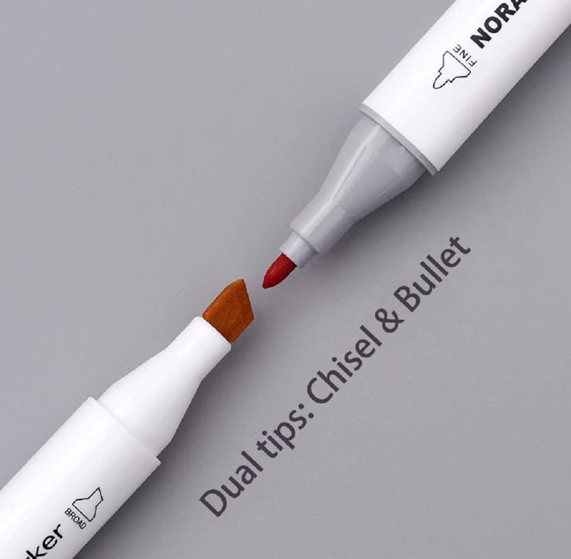 Image of Crackles Dual Tip Twin Head Marker Pen Set With Different Color For Kids & Adults For Sketching