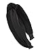 Produktbild axy HR34 Stoff Haarreif mit Schleife-Vintage-Wunderschön Stirnband Haarschmuck (Stil A - Schwarz)