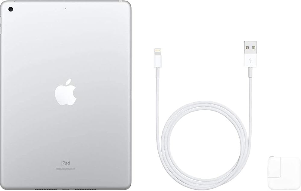 Apple 2019 iPad 7th Gen (10.2-inch, Wi-Fi, 32GB) Silver (Renewed)