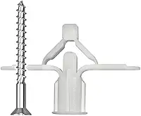Sfor | Bucha Fly 2 + Parafuso Madeira Philips 4,2x55 | 15 Peças | Bucha para Placa de Gesso, Drywall, Forro e Teto de Gesso