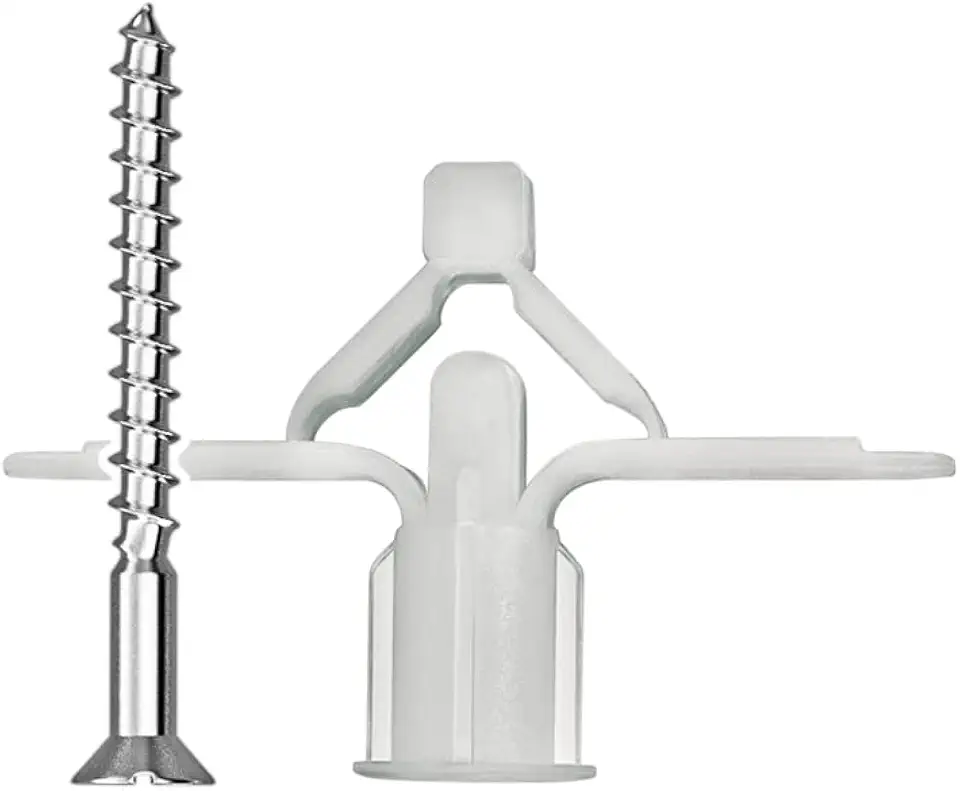 Sfor | Bucha Fly 2 + Parafuso Madeira Philips 4,2x55 | 15 Peças | Bucha para Placa de Gesso, Drywall, Forro e Teto de Gesso