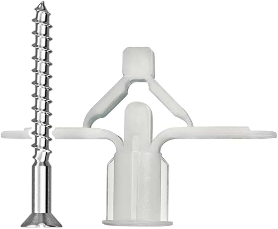 Sfor | Bucha Fly 2 + Parafuso Madeira Philips 4,2x55 | 15 Peças | Bucha para Placa de Gesso, Drywall, Forro e Teto de Gesso