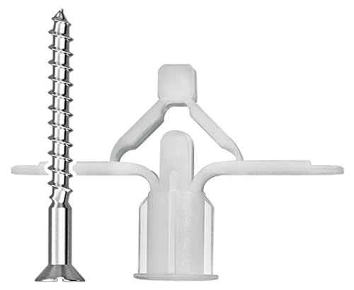 Sfor | Bucha Fly 2 + Parafuso Madeira Philips 4,2x55 | 15 Peças | Bucha para Placa de Gesso, Drywall