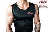Alphalon Fit Men's Premium Waist Trainer Vest | Weight Loss, Sauna, Body Shaper, Sweat, Belt, Corset, Hot Neoprene Zipper | Burn Extra Fat a Free Simplified Weight Loss Guide (X-Large)