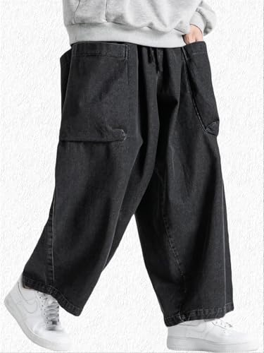 GAOJU Baggy Jeans for Men Wide Leg Hip Hop Jeans Streetwear Loose Fit Denim Pants Oversized Skateboard Pants2
