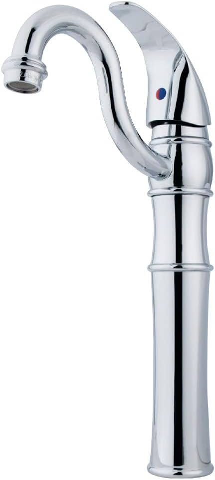 Kingston Brass KB3421LL Victorian Vessel Sink Faucet with Ll Handleand 4-inch Plate, Chrome