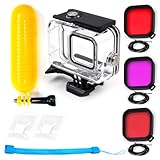 Waterproof Case with Dive Filters for GoPro Hero 12/11/10/9 Black with Bracket Accessories,Professional Action Camera Dive Accessory,Protective Underwater Dive Housing Case Accessories Kit Bundle