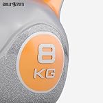 GORILLA SPORTS® Kettlebell - 2kg, 3kg, 4kg, 5kg, 6kg, 8kg, 10kg, 12kg, 14kg, 16kg, 18kg, 20kg Gewichte, Einzeln/Set, mit/ohne Ablage, Kunststoff - Kugelhantel, Schwunghantel, Kugelgewicht – Bild 4