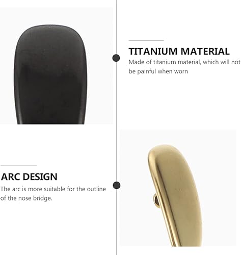 Miniatura 2 de 4 almohadillas de nariz para gafas, soporte de metal, almohadillas de nariz para gafas doradas, accesorios para gafas, soporte para gafas, marcos