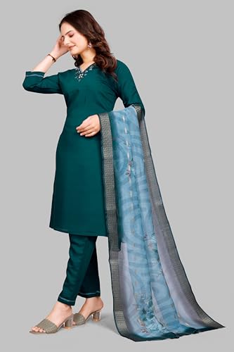 Women's Roman Silk I Kurti Pant Set With Dupatta I Traditional Ethnic Dress2