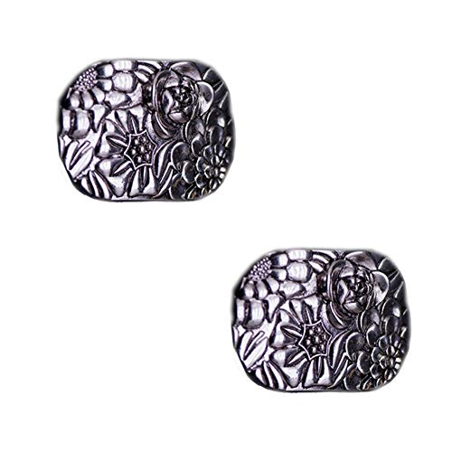 Clips pour chaussures de mariée vintage lot de 2 bijoux de souliers fleurs doré et argenté