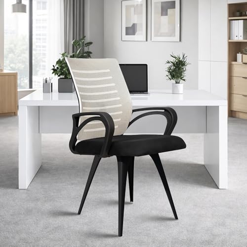 Image of ROSE Elite | 3 Years Brand Warranty | Ergonomic Office Chair, Study, WFH, Revolving, Rolling, Desk, Task, Laptop, Student Chair (Black & Grey, Elite MB Reception)
