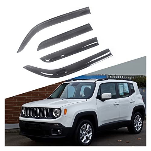 ZLLD Car Side Window Vent Visor Rain Guard Deflectors for Jeep Renegade 2015-2021 Window Visor Rain Guard Deflector