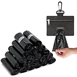 Charmount 200 Count Dog Poop Bags Rolls with Zippered Pouch Dispenser Holder, Extra Thick Leak-Proof Unscented Waste Bags, Coreless Easy Load for Small to Large Dogs
