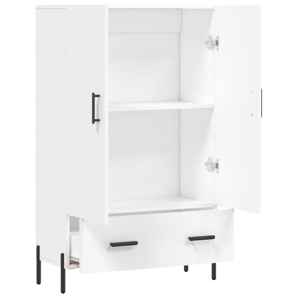 Highboard - Armario de madera (69,5 x 31 x 115 cm), color blanco