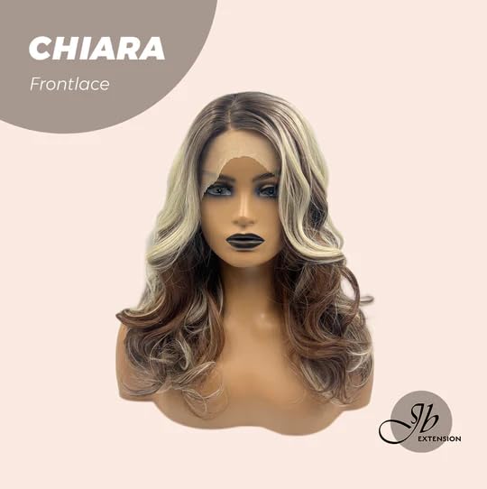 Miniatura 2 de CHIARA - Peluca de encaje frontal de 18 pulgadas con raya lateral, pelucas rizadas para mujer, pelucas sintéticas naturales para uso diario (pelucas