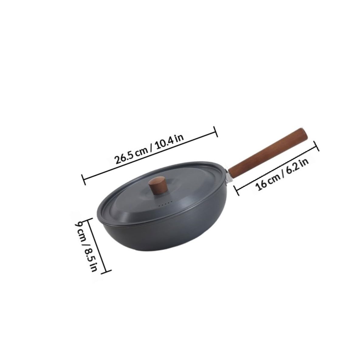 Poêle de Randonnée Portable en Alliage D'aluminium Surface Antiadhésive et Chauffage Uniforme, Casserole Détachable Cuisine en Plein Air et Camping