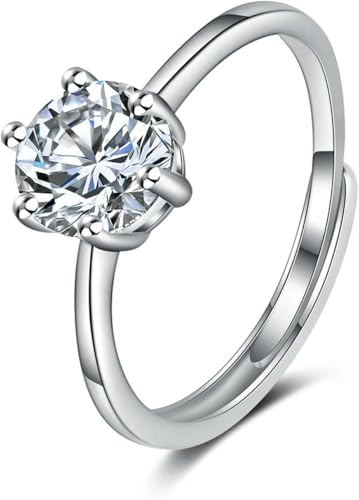 Bague ouverte ajustable en cuivre plaqué or et zircone pour femme
