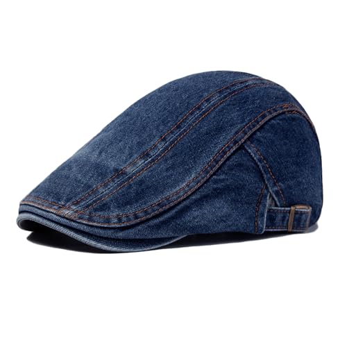 Chapeau plat irlandais en denim casquette légère été homme