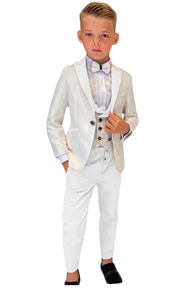 Set di abiti per ragazzi 3 pezzi abiti per ragazzo pantaloni set di abiti da sposa pagina ragazzo partito Prom abito formale
