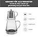 Karaca Keops Turkish Small Teapot with Infuser and Lid (450 ml Tea Pot & 1500 ml Induction Kettle) - Borosilicate Glass Small Teapot Set for Stovetops - Clear Tea Maker with 10-15 Cups Capacity