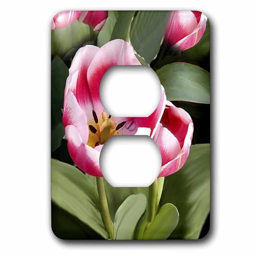 3dRose lsp_1206_6 Tulipes plaque décorative double durable - 2