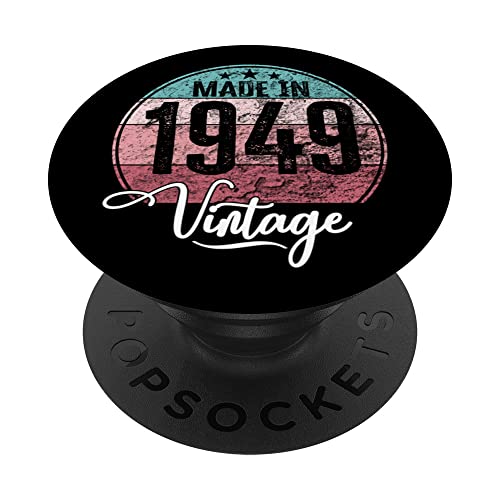 Cumpleaños Vintage Año de nacimiento 1949 Cumpleaños bday PopSockets PopGrip Intercambiable