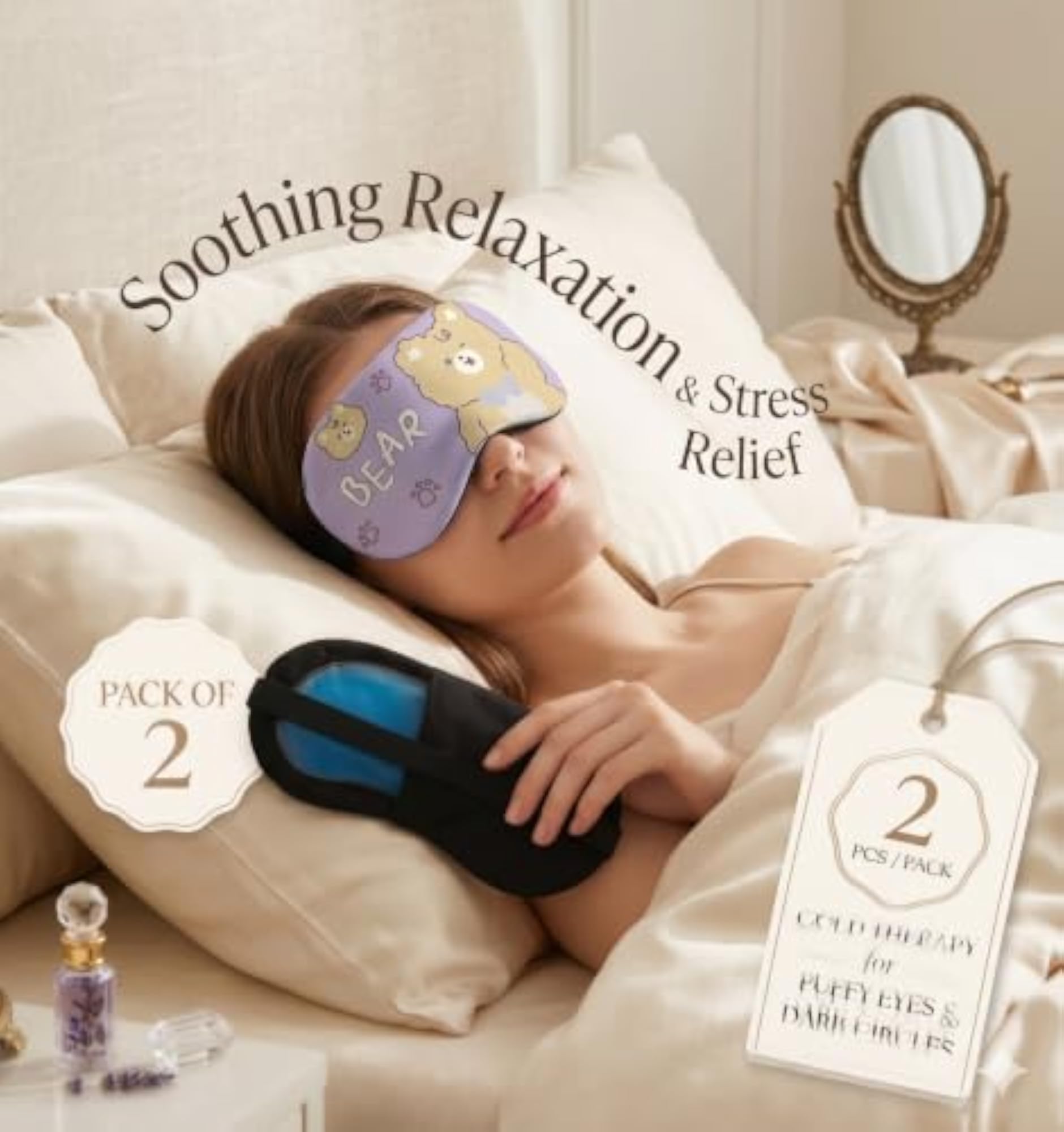 Cooling Gel Sleep Eye Cover Mask, Reusable Eye Mask