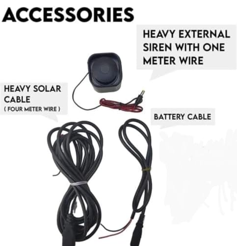 Zatka Machine 10kv 30 Acre Solar DC Fencing jhatka Machine Fiber Plastic bodywith Siren & Cable Accessories