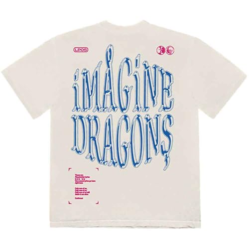 Imagine Dragons T Shirt Follow You Lyrics Band Logo Nouveau Officiel Homme Size L