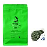 JQ Organic Seven Loose Leaf Jiaogulan Loose Tea 8oz-226g Natural Sweet Stemless Gynostemma Amachazuru Gynostemma Pentaphyllum Miracle Grass Southern Ginseng