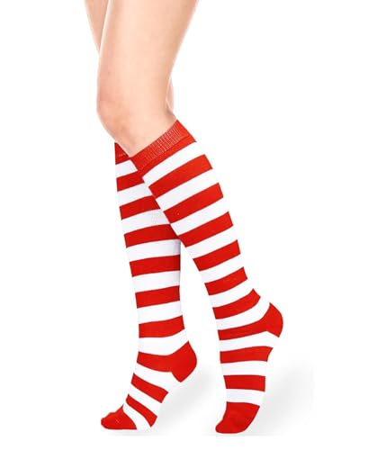 Image of Athletic Knee High Socks Stripe Running Baseball Thigh High Stockings Outdoor Sport Tube Socks