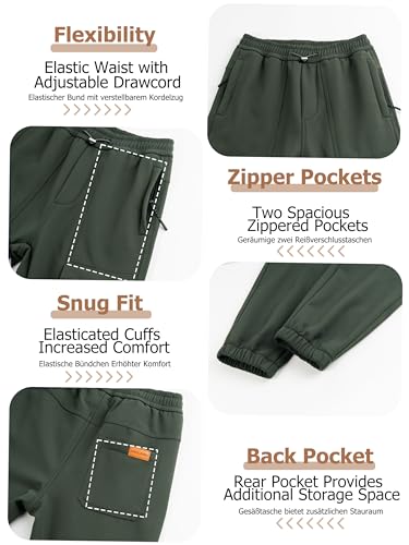 Pantalon de randonnée imperméable enfant doublé thermique softshell