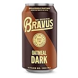 Bravus Non-Alcoholic Oatmeal Stout - 6 Pack x 12 Fl Oz Cans - Low-Calorie, GABF Silver Medal Winner