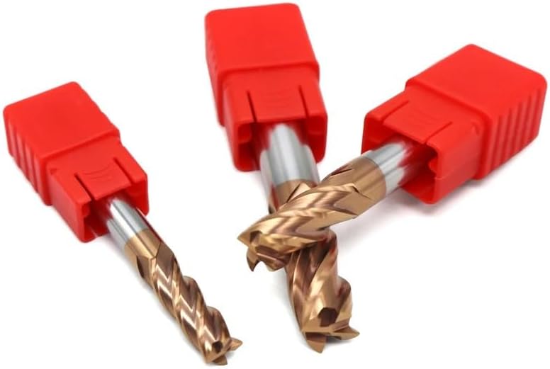 1/5pcs HRC60 1mm 2mm 3mm 4mm 5mm 6mm 8mm 10mm 12mm Solid Carbide Endmills 4 Flute Milling Slotting Profiling Face Mill Cutter For Metal ( Cutting Edge Length : 5pcs , Dimensions : 1.0x4Dx50L )